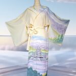 SAKURA KIMONO_0004_3way SILK LONG CARDIGAN HANDPAINTED JAPANESE CASTLE M