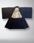 Men’s Haori Hand-woven pongee auspicious treasure ship navy blue (with hanger) HA0017