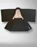 Men's Haori Hand-woven pongee 名物Meibutsu-gire  black (with hanger) HA0016